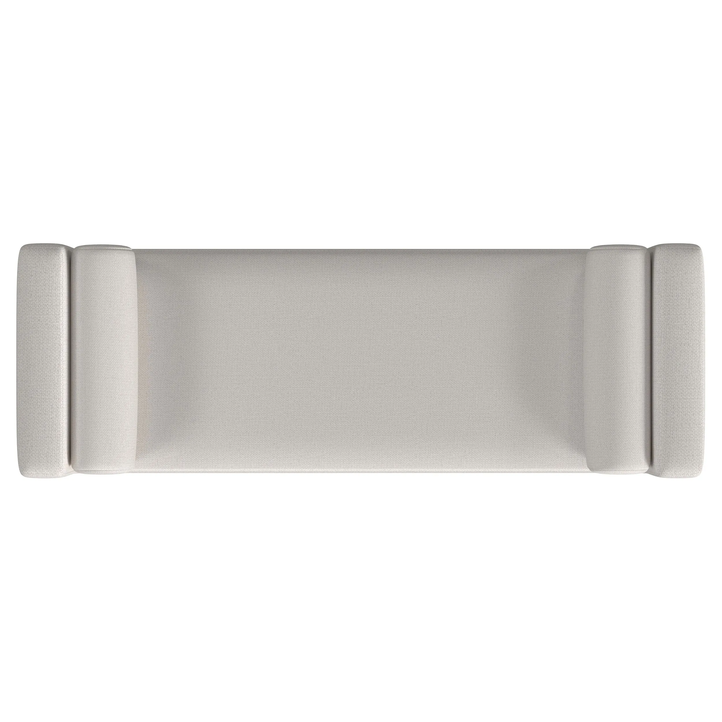 Rosie Upholstered Accent Bench with Armrests Vanilla