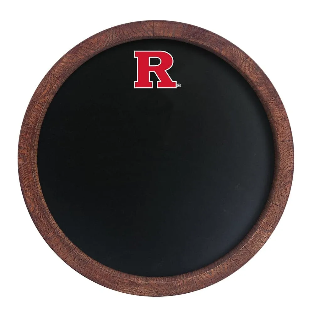 Rutgers Scarlet Knights: "Faux" Barrel Top Chalkboard