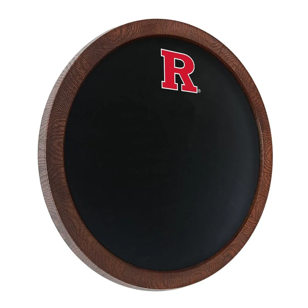 Rutgers Scarlet Knights: "Faux" Barrel Top Chalkboard