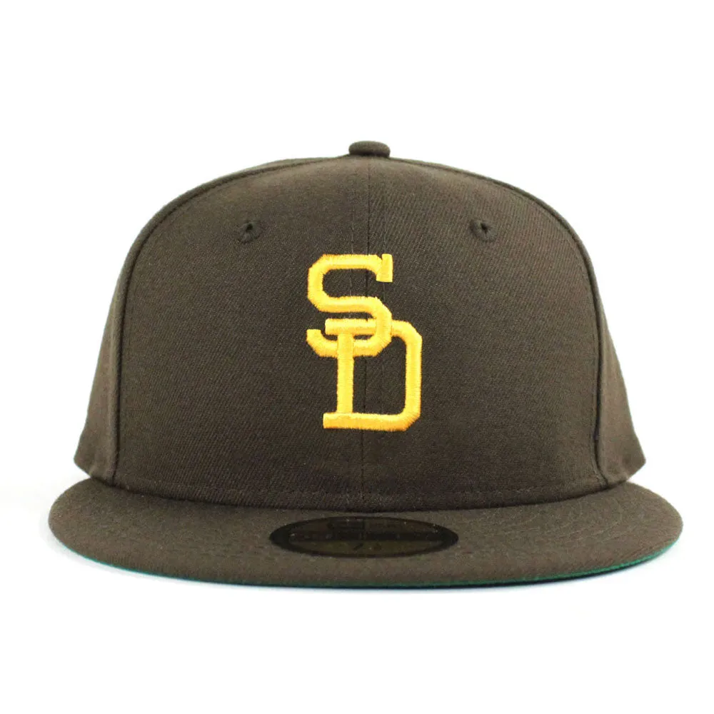 San Diego Padres 1969 71 59Fifty New Era Fitted Hat (Brown Orange Green Under Brim)