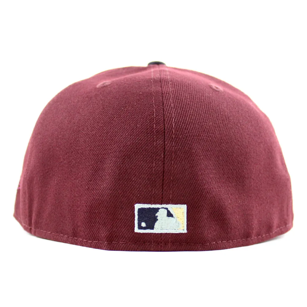 San Diego Padres 30th Anniversary New Era 59Fifty Fitted Hat (Maroon Navy Gray Under Brim)