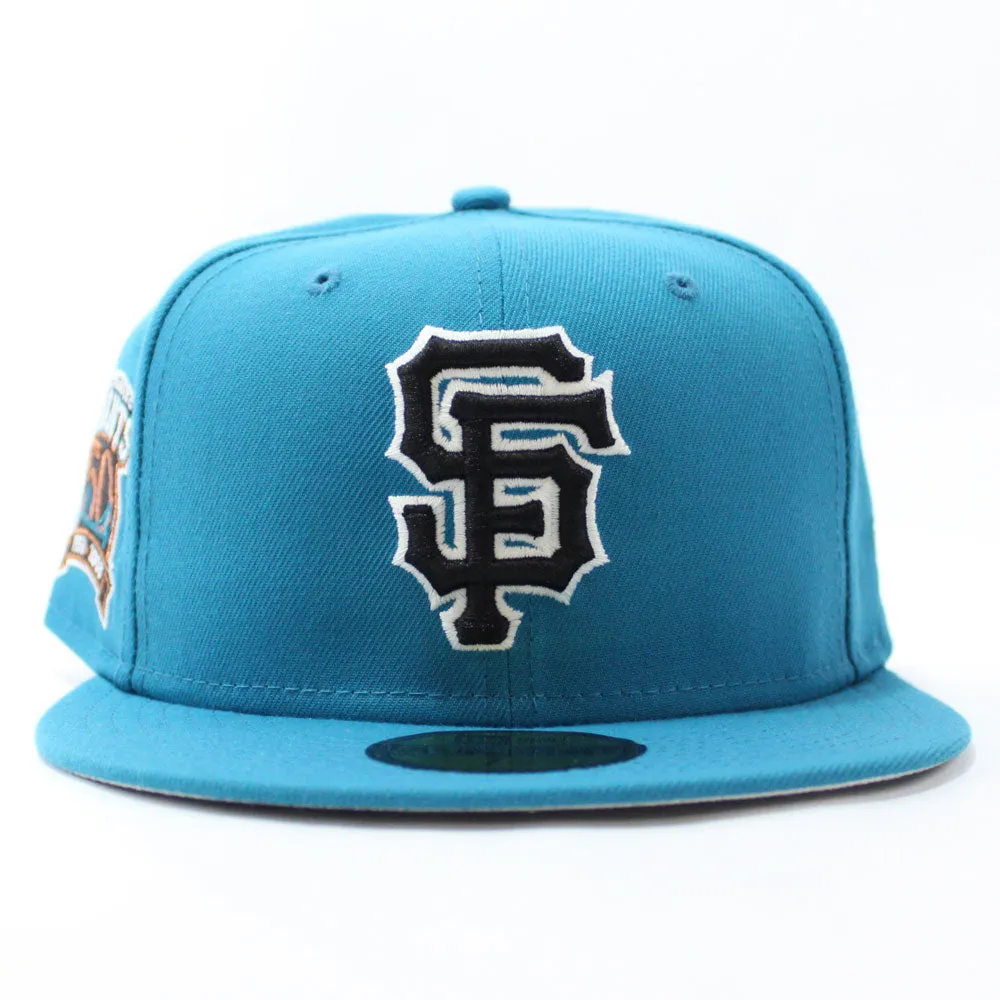 San Francisco Giants 50th Anniversary New Era 59Fifty Fitted Hat (Glow in the Dark Teal Gray Under Brim)