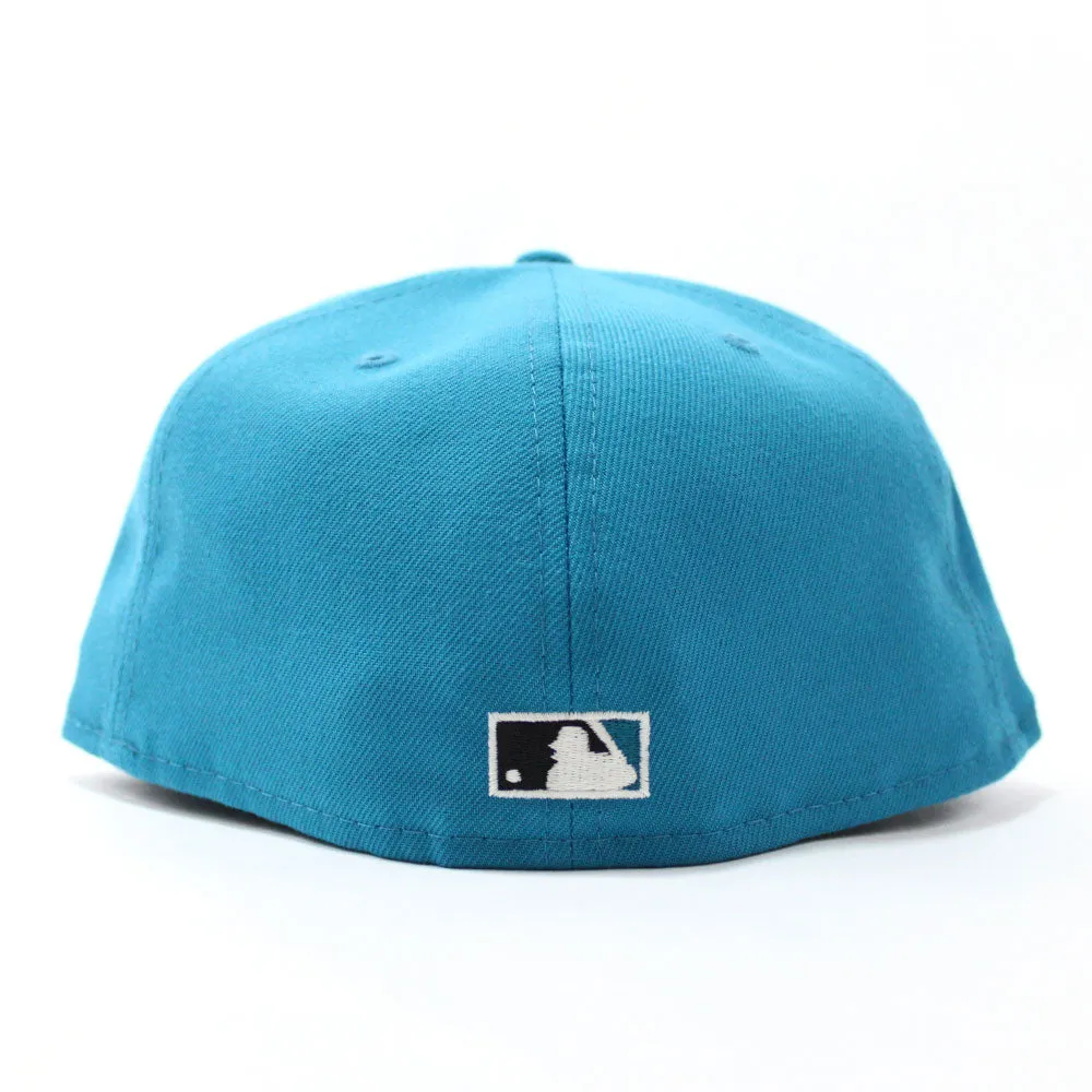 San Francisco Giants 50th Anniversary New Era 59Fifty Fitted Hat (Glow in the Dark Teal Gray Under Brim)
