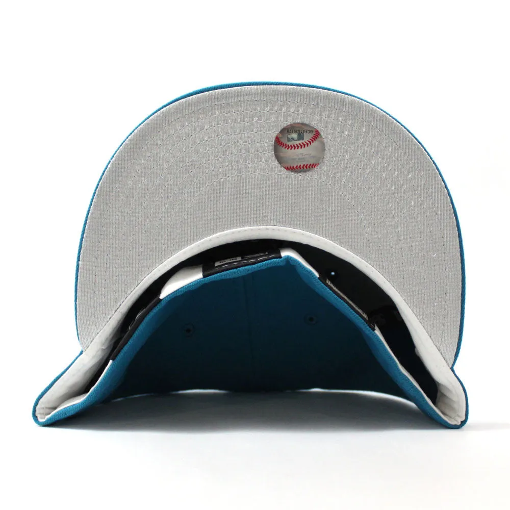 San Francisco Giants 50th Anniversary New Era 59Fifty Fitted Hat (Glow in the Dark Teal Gray Under Brim)