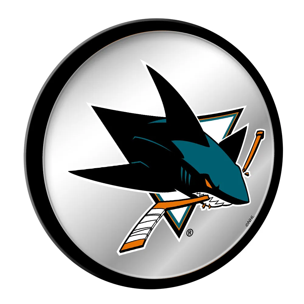 San Jose Sharks: Modern Disc Mirrored Wall Sign