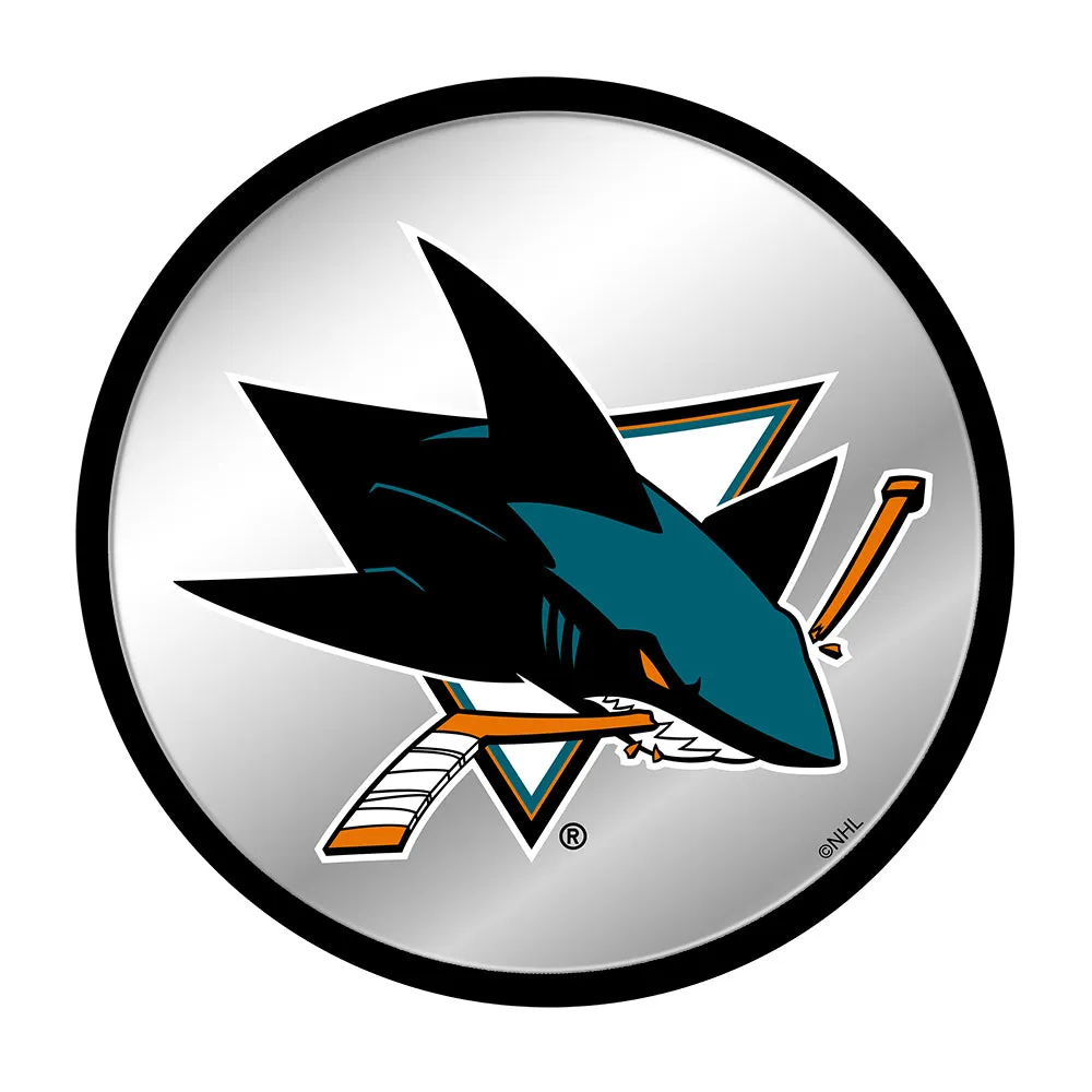San Jose Sharks: Modern Disc Mirrored Wall Sign