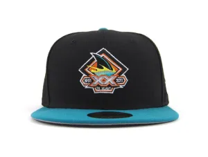 San Jose Sharks New Era Fitted 59Fifty Hat (BLACK AQUA GRAY UNDER BRIM)