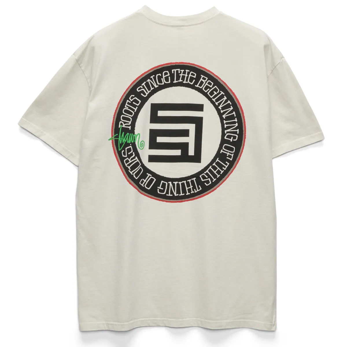 S/Double - Roots Dot Tee Washed White