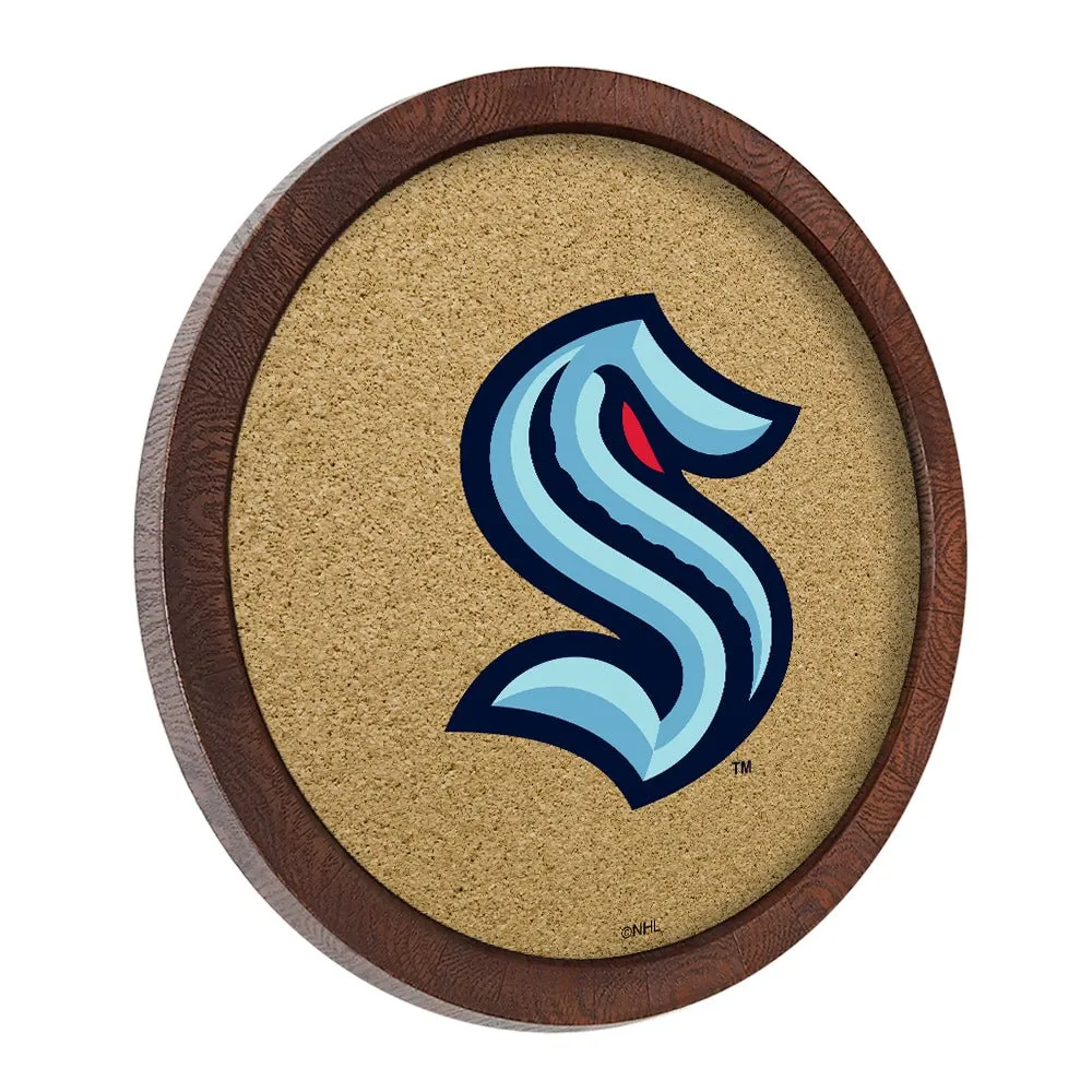 Seattle Kraken: Barrel Top Cork Note Board