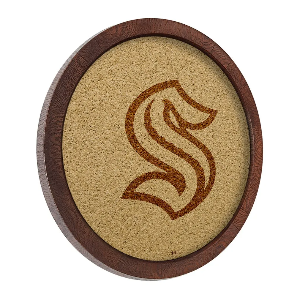Seattle Kraken: Barrel Top Cork Note Board