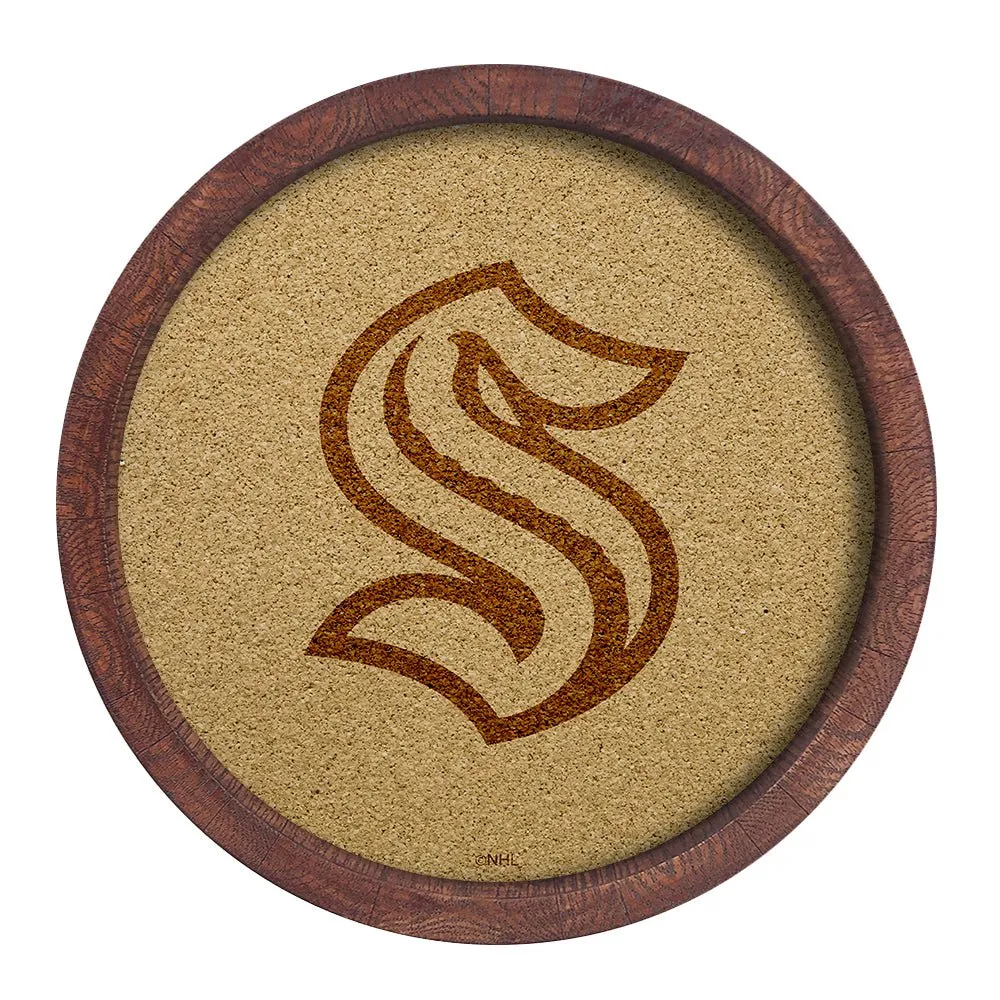 Seattle Kraken: Barrel Top Cork Note Board