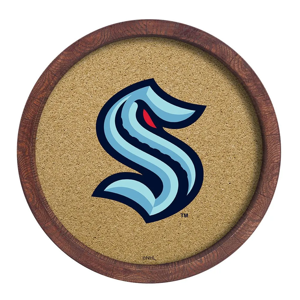 Seattle Kraken: Barrel Top Cork Note Board