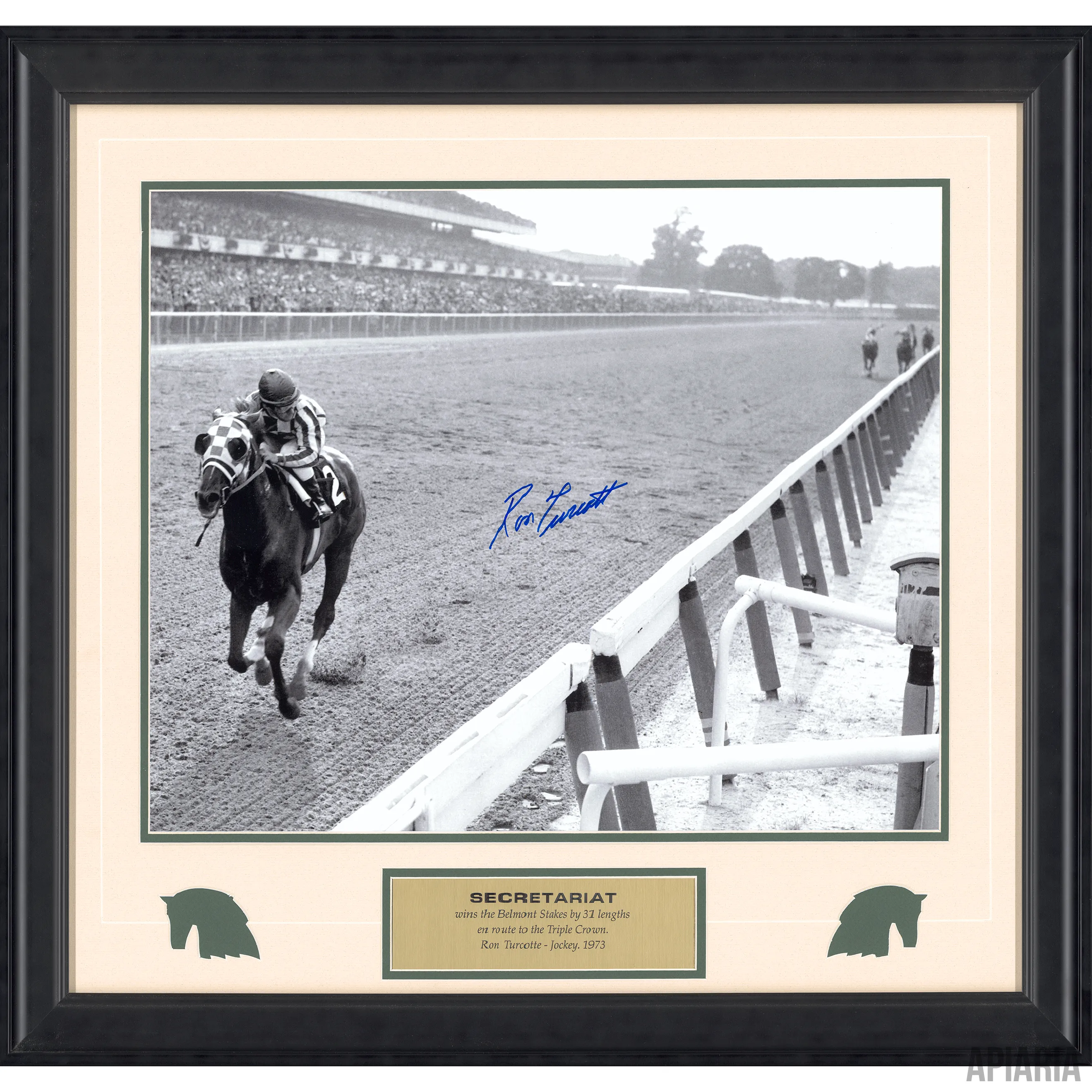 Secretariat: autographed by Hall of Fame jockey Ron Turcotte
