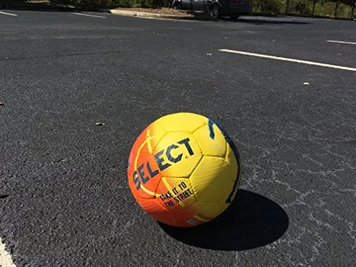 SELECT Street Soccer Ball, Orange/Black, Size 4.5