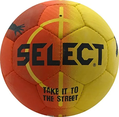 SELECT Street Soccer Ball, Orange/Black, Size 4.5