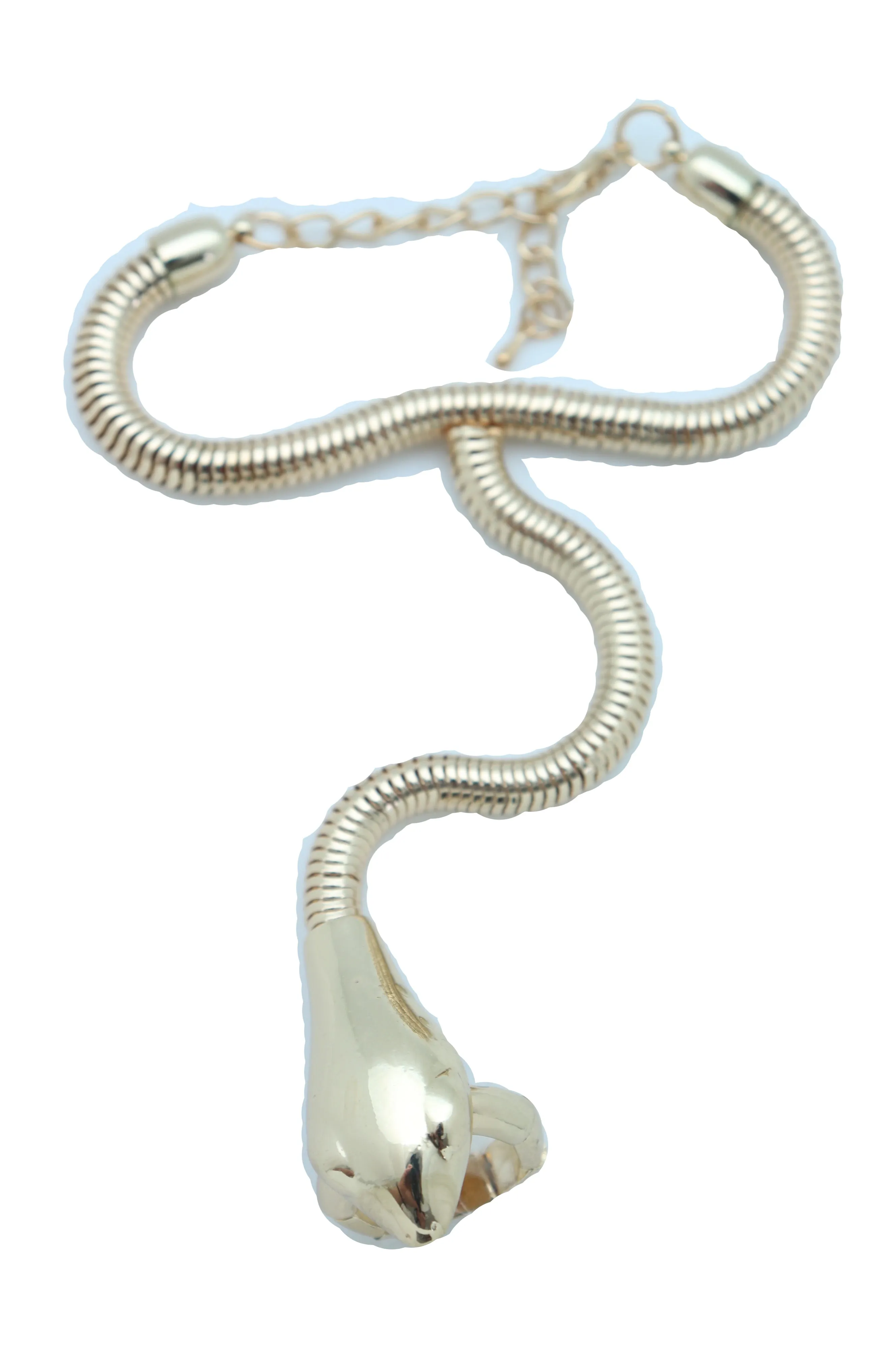 Sexy Look Fashion Bracelet Gold Metal Hand Chain Snake Cobra Slave Ring One Size