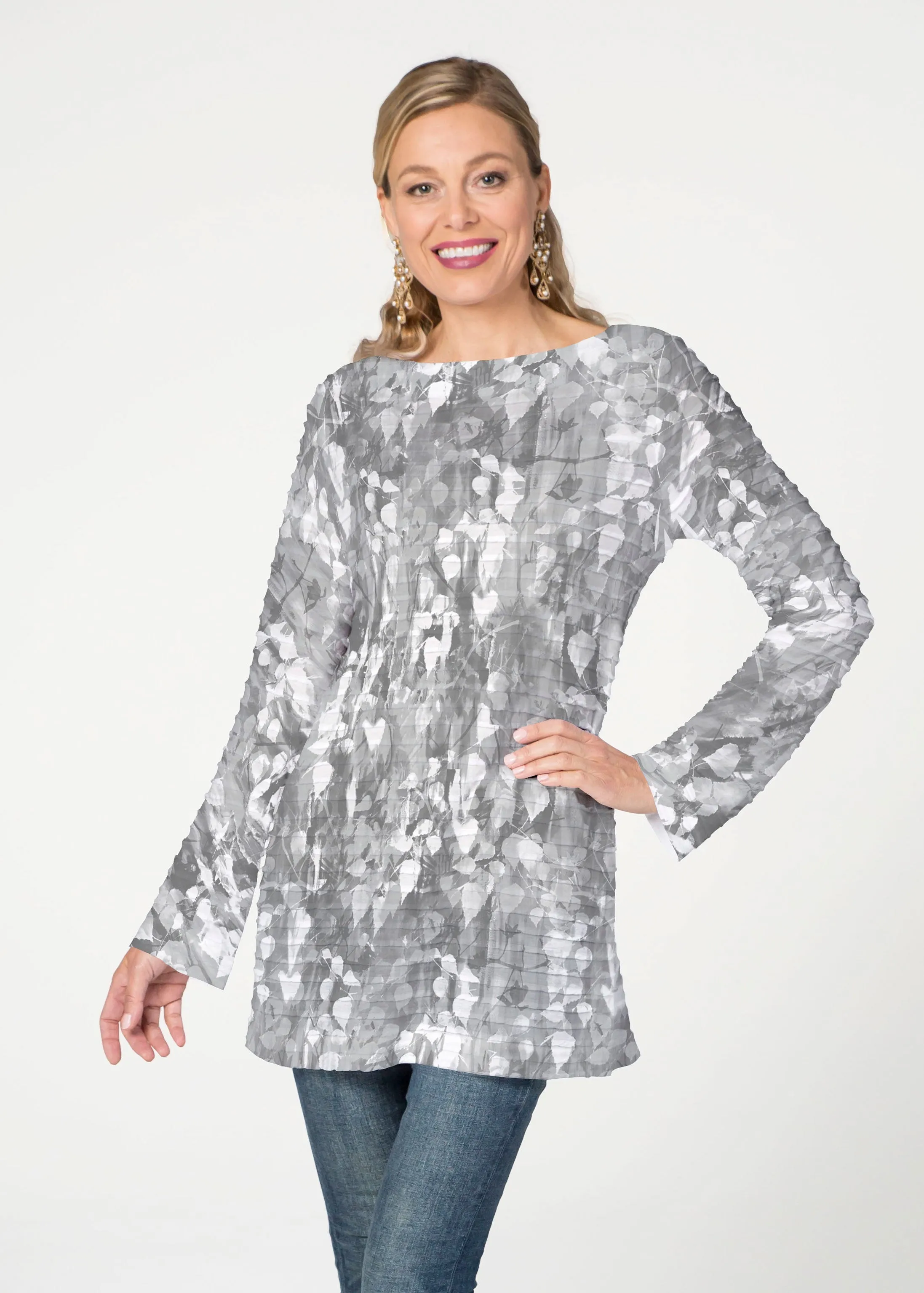 Shadow (7869) ~ Banded Boatneck Tunic