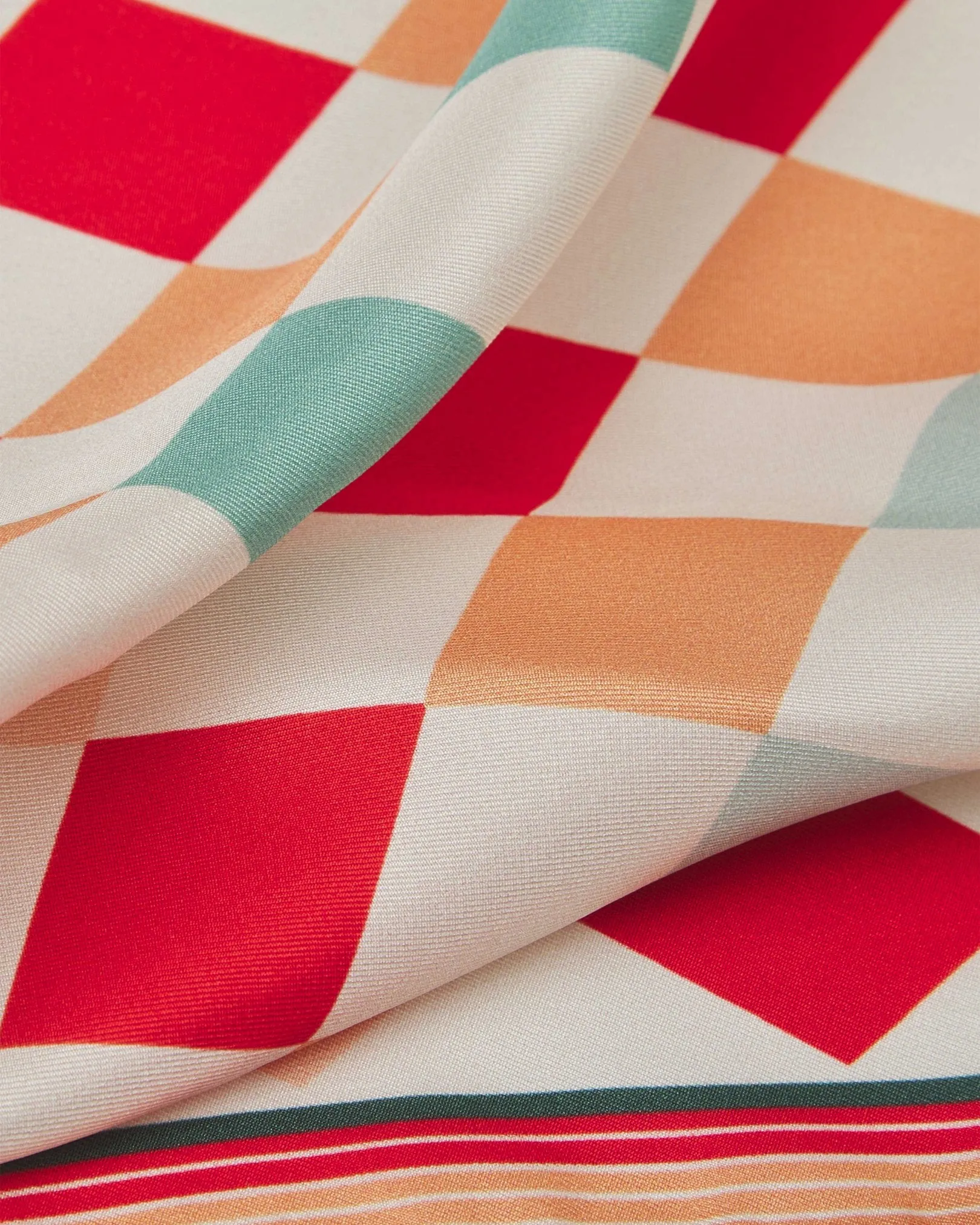 Silk 1950's Pocket Square - Diamonds