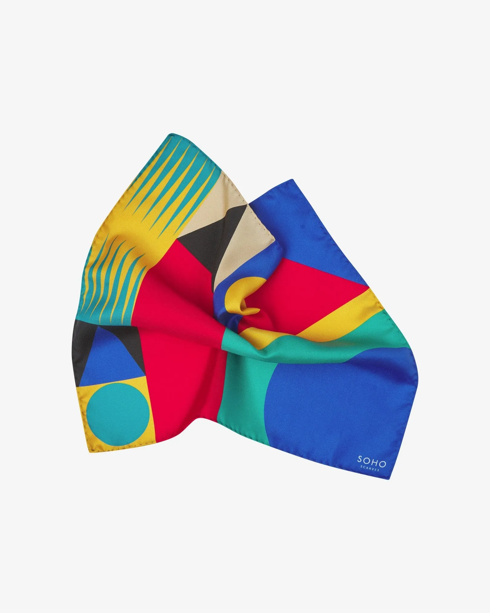 Silk Bauhaus Pocket Square - The Munich