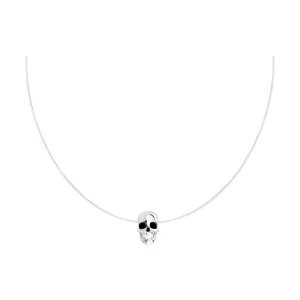 SKLV by SOKOLOV - Unisex Silver Skull Charm On A Fishing Line