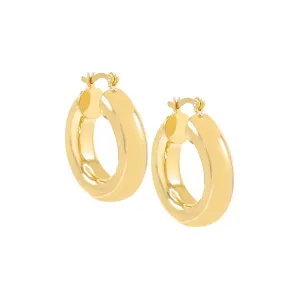 Solid Chunky Tube Hoop Earrings