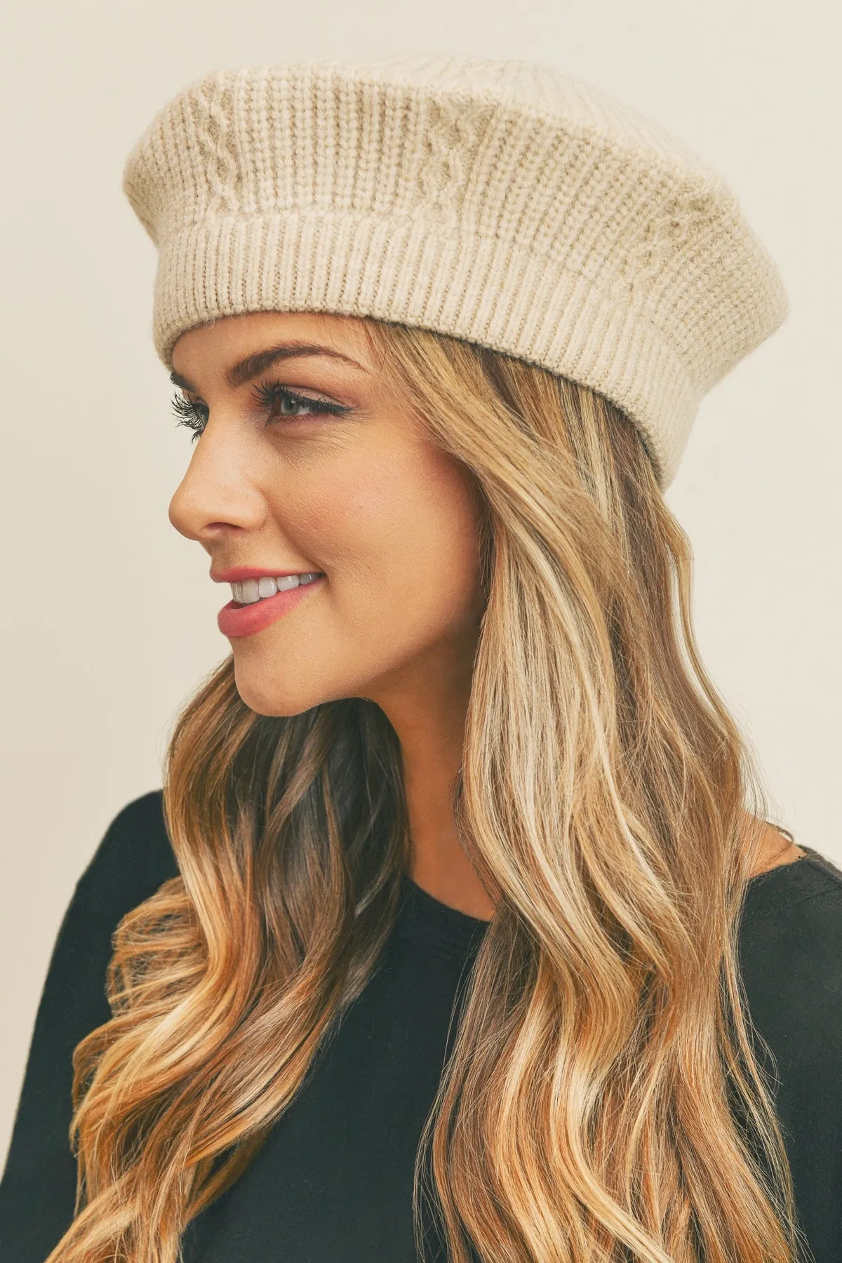 SOLID KNIT BERET