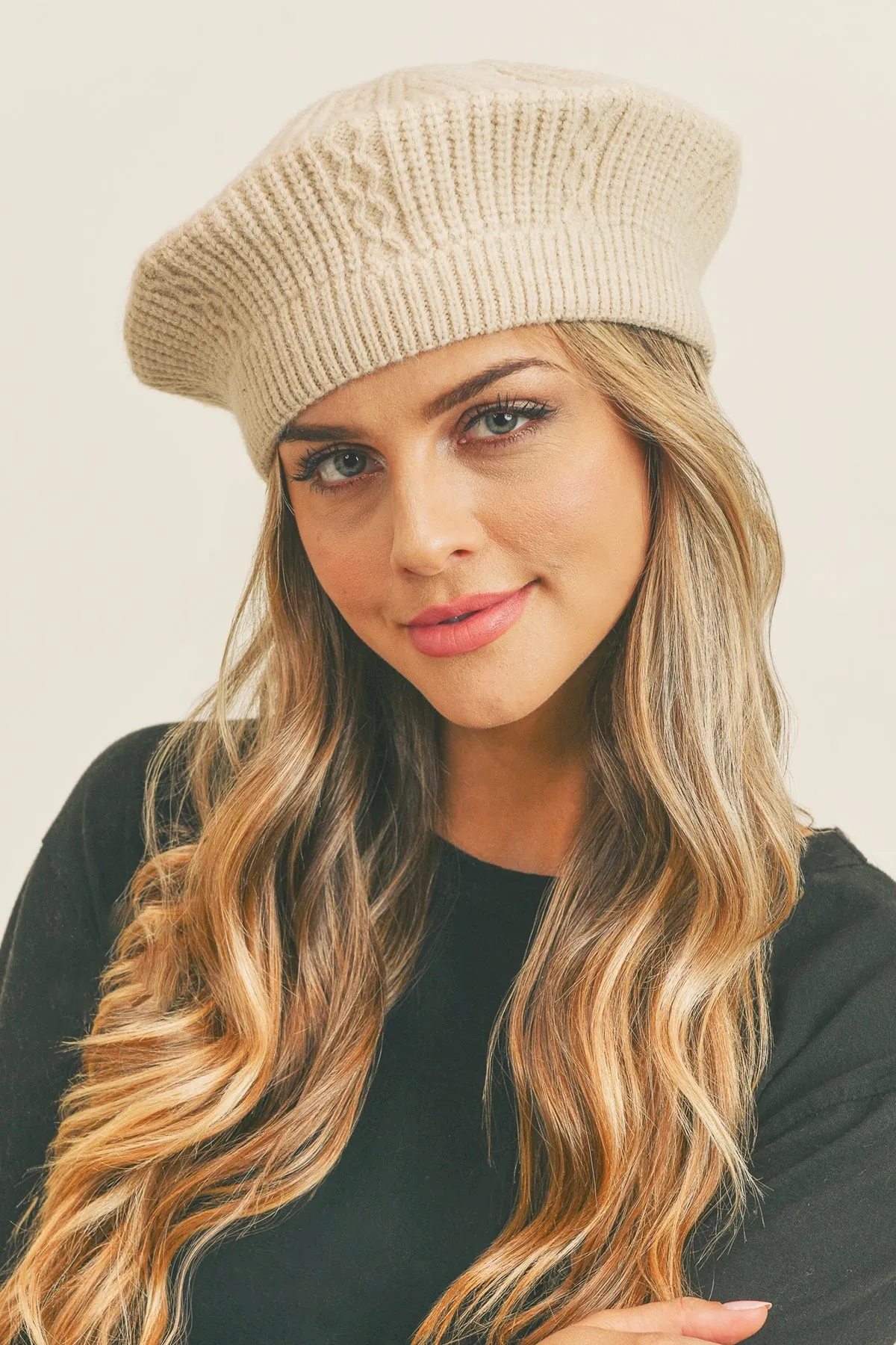 SOLID KNIT BERET