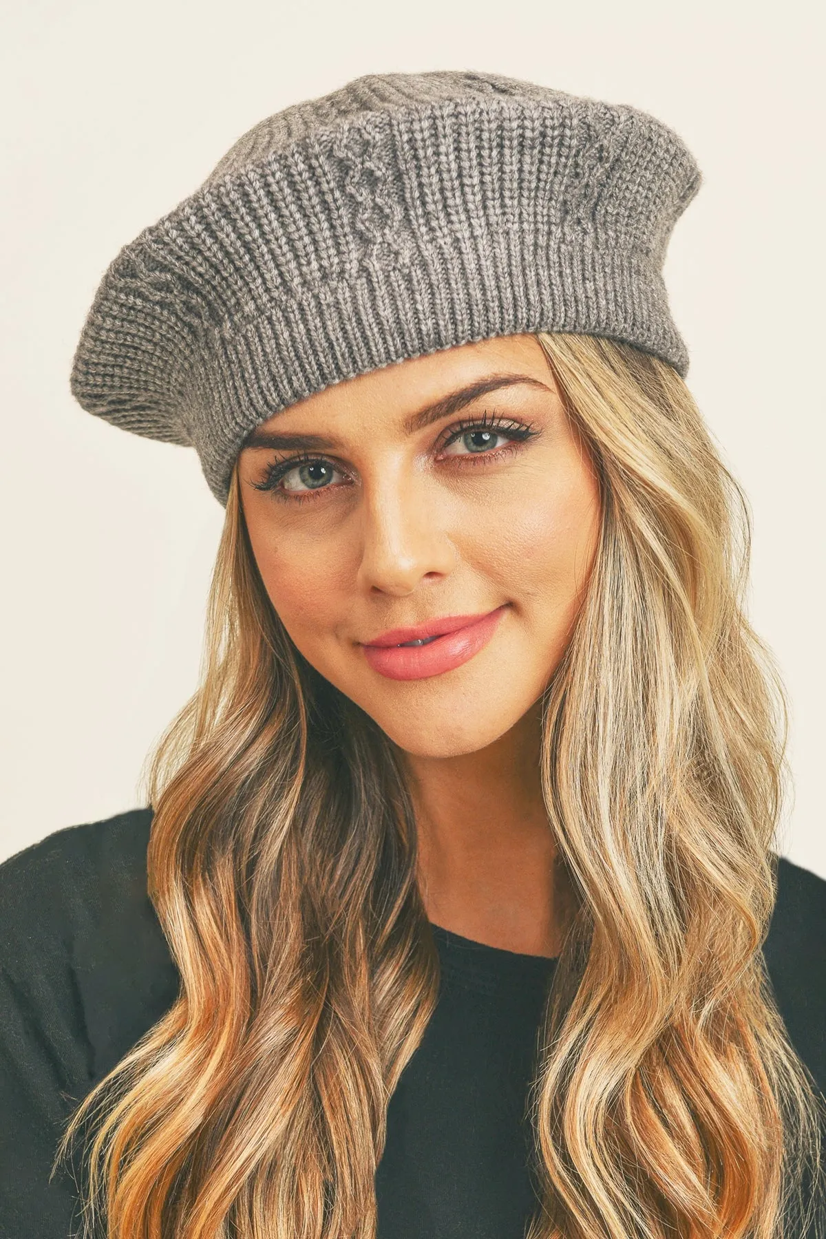 SOLID KNIT BERET