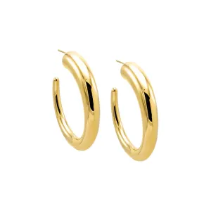 Solid Thin Graduated Open Hoop Earring