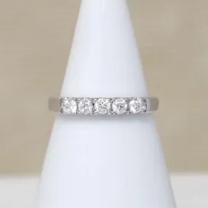 Sophisticated Five Diamond & White Gold Band by 720