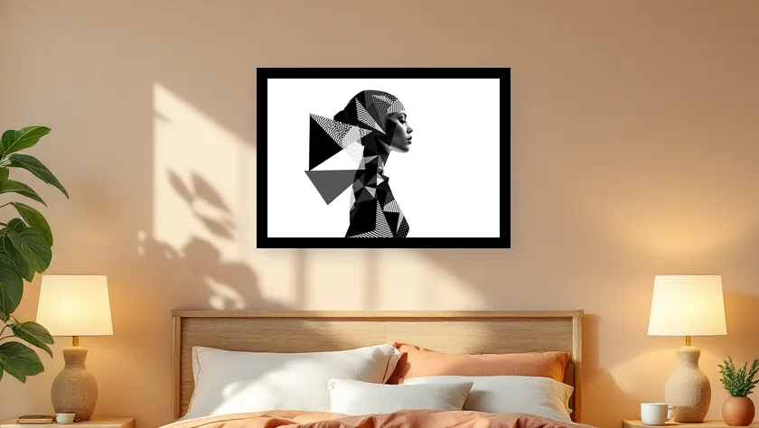 Sophisticated Geometric Silhouette Art Wall Art Poster