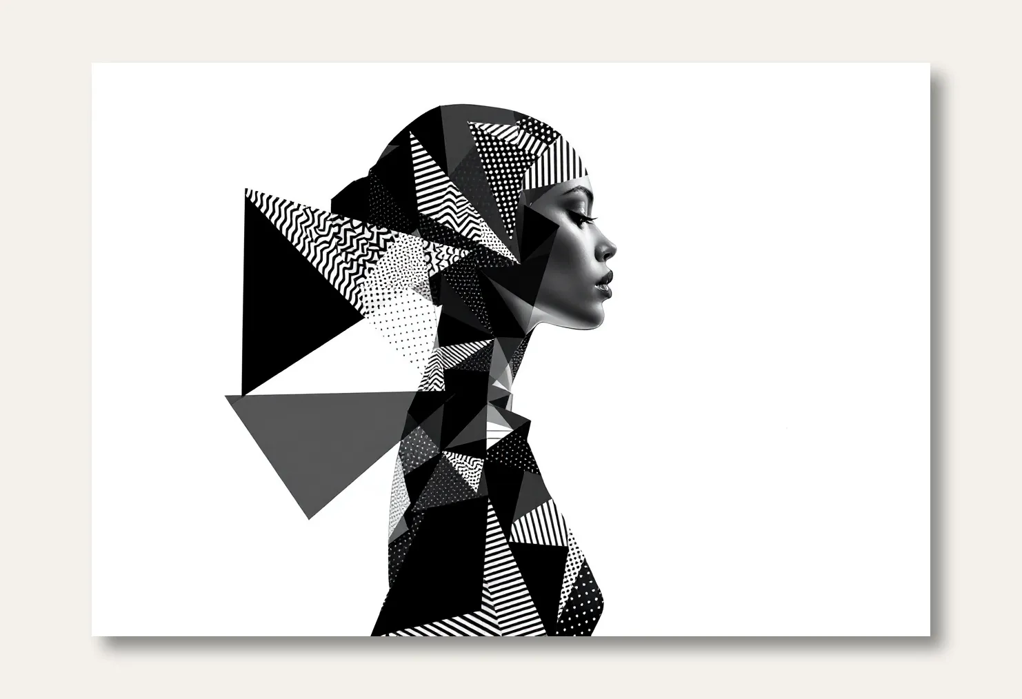 Sophisticated Geometric Silhouette Art Wall Art Poster