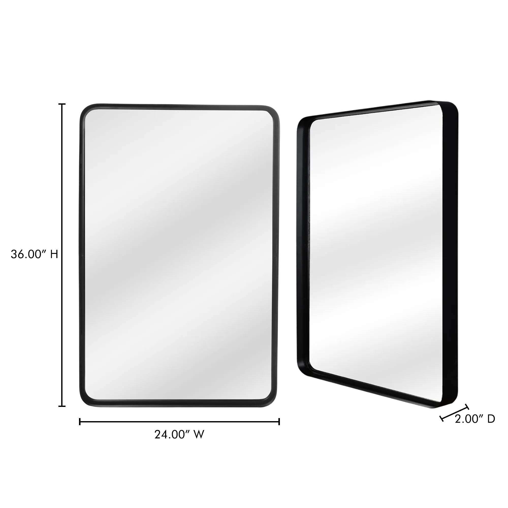 Sophisticated Seamless Mirror with Iron Frame