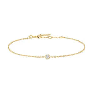 Sparkle Bezel Bracelet in Gold Plated Sterling Silver