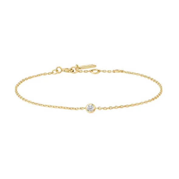 Sparkle Bezel Bracelet in Gold Plated Sterling Silver