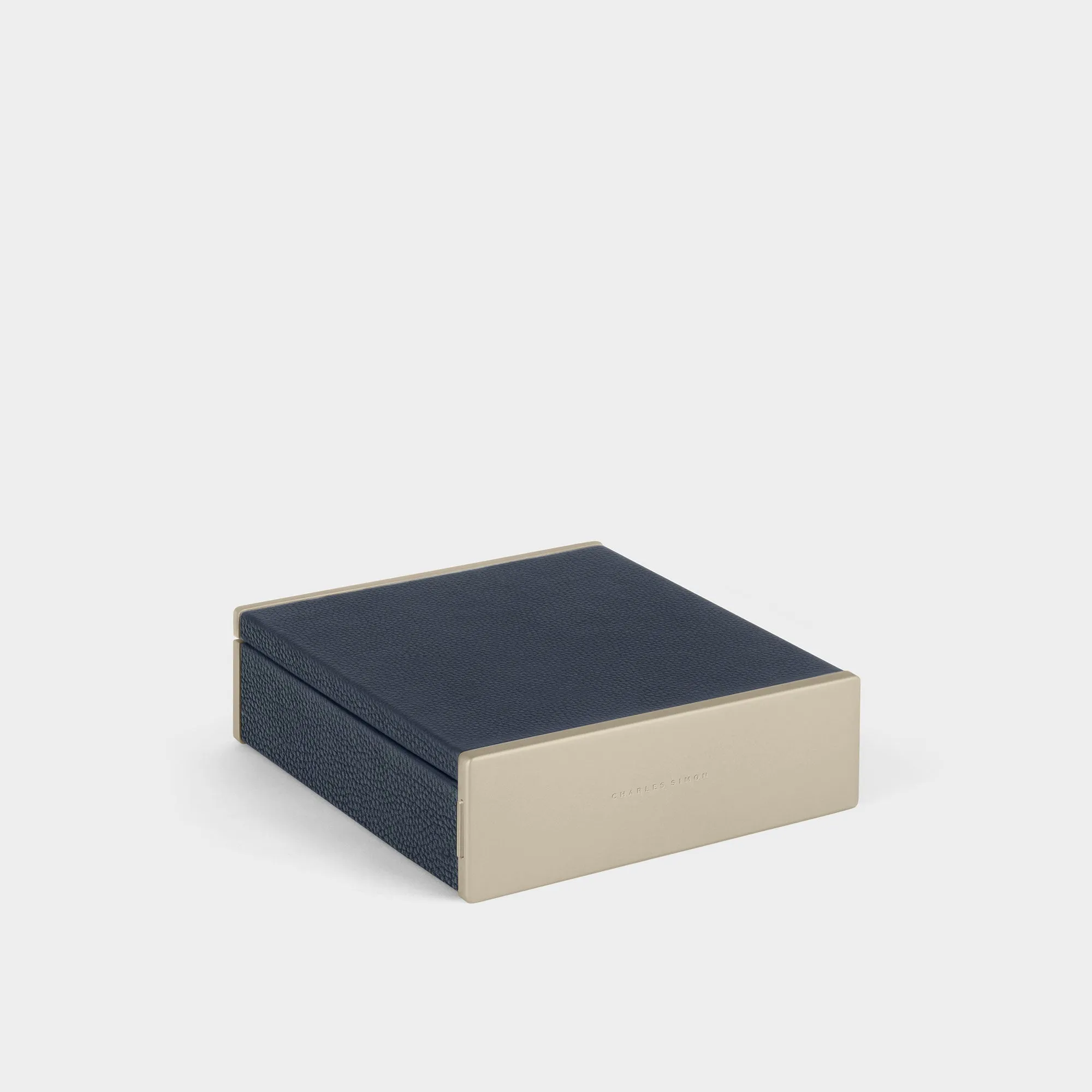SPENCE 6 WATCH BOX - MARINE / CHAMPAGNE