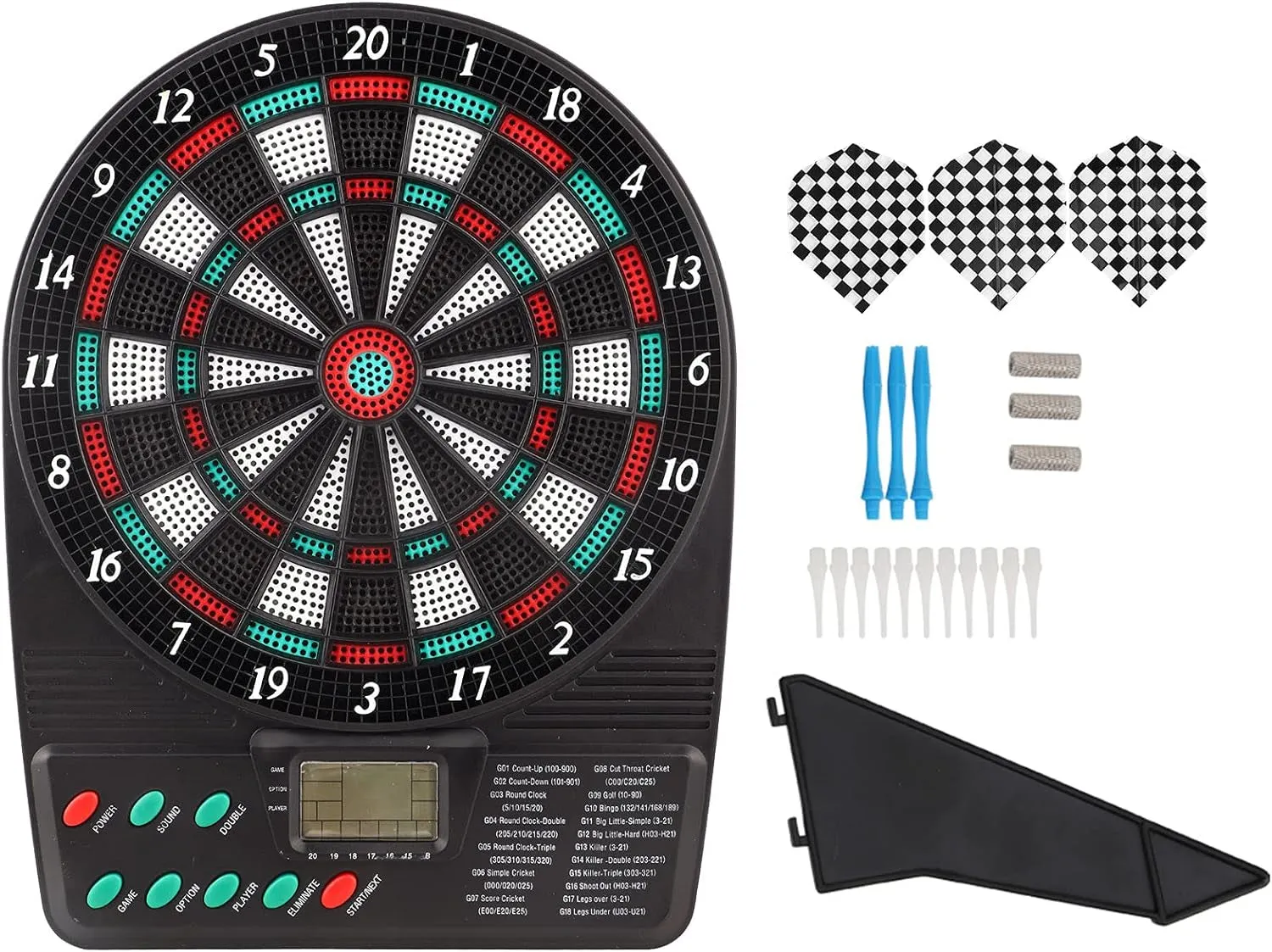 Sports Electronic Dartboard Set, Soft Tip Dart with Automatic Scoring, Standing Board and Cabinet Included, Perfect for Game Room Accessory