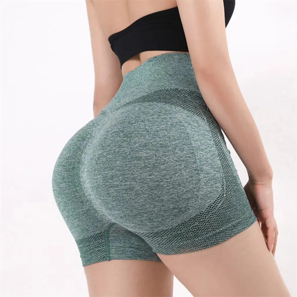 Stay Active and Stylish with High Waist Push Up Sports Shorts for Women: Perfect for Cycling, Jogging, and Gym Workouts
