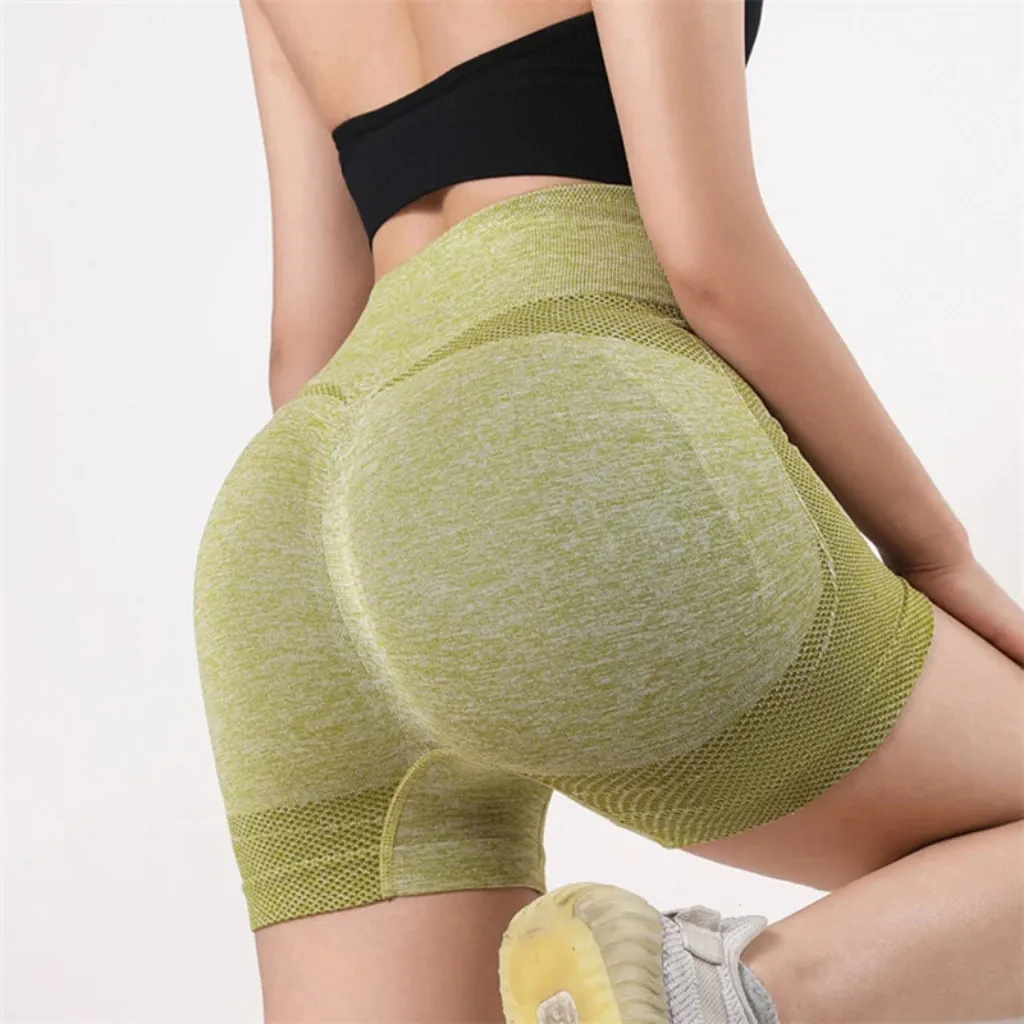 Stay Active and Stylish with High Waist Push Up Sports Shorts for Women: Perfect for Cycling, Jogging, and Gym Workouts