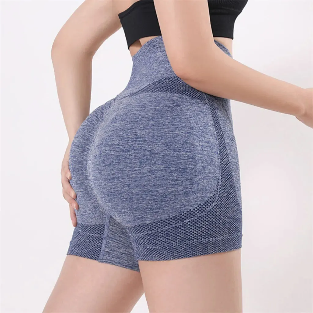 Stay Active and Stylish with High Waist Push Up Sports Shorts for Women: Perfect for Cycling, Jogging, and Gym Workouts