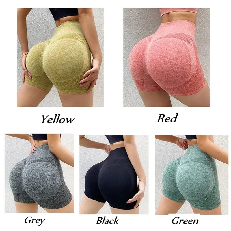 Stay Active and Stylish with High Waist Push Up Sports Shorts for Women: Perfect for Cycling, Jogging, and Gym Workouts