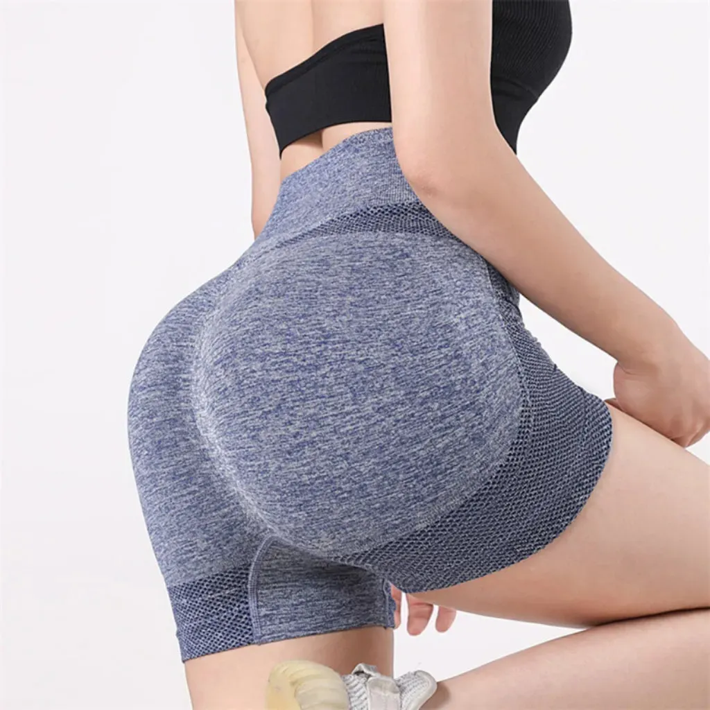 Stay Active and Stylish with High Waist Push Up Sports Shorts for Women: Perfect for Cycling, Jogging, and Gym Workouts