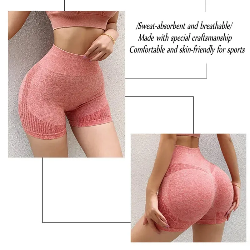 Stay Active and Stylish with High Waist Push Up Sports Shorts for Women: Perfect for Cycling, Jogging, and Gym Workouts