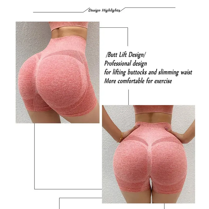Stay Active and Stylish with High Waist Push Up Sports Shorts for Women: Perfect for Cycling, Jogging, and Gym Workouts
