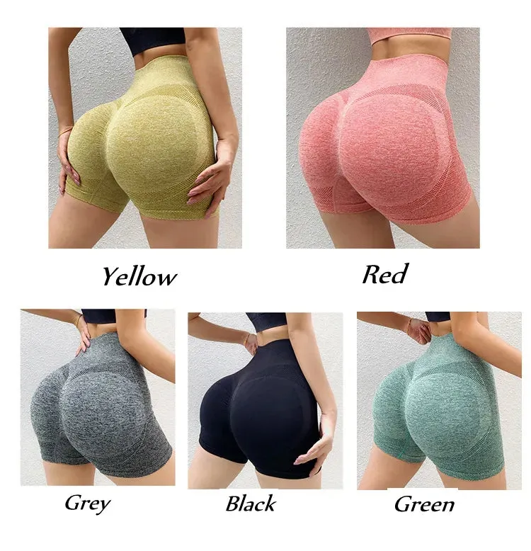 Stay Active and Stylish with High Waist Push Up Sports Shorts for Women: Perfect for Cycling, Jogging, and Gym Workouts