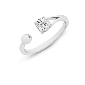 Sterling Silver Claw Set Cubic Zirconia Ring M2907