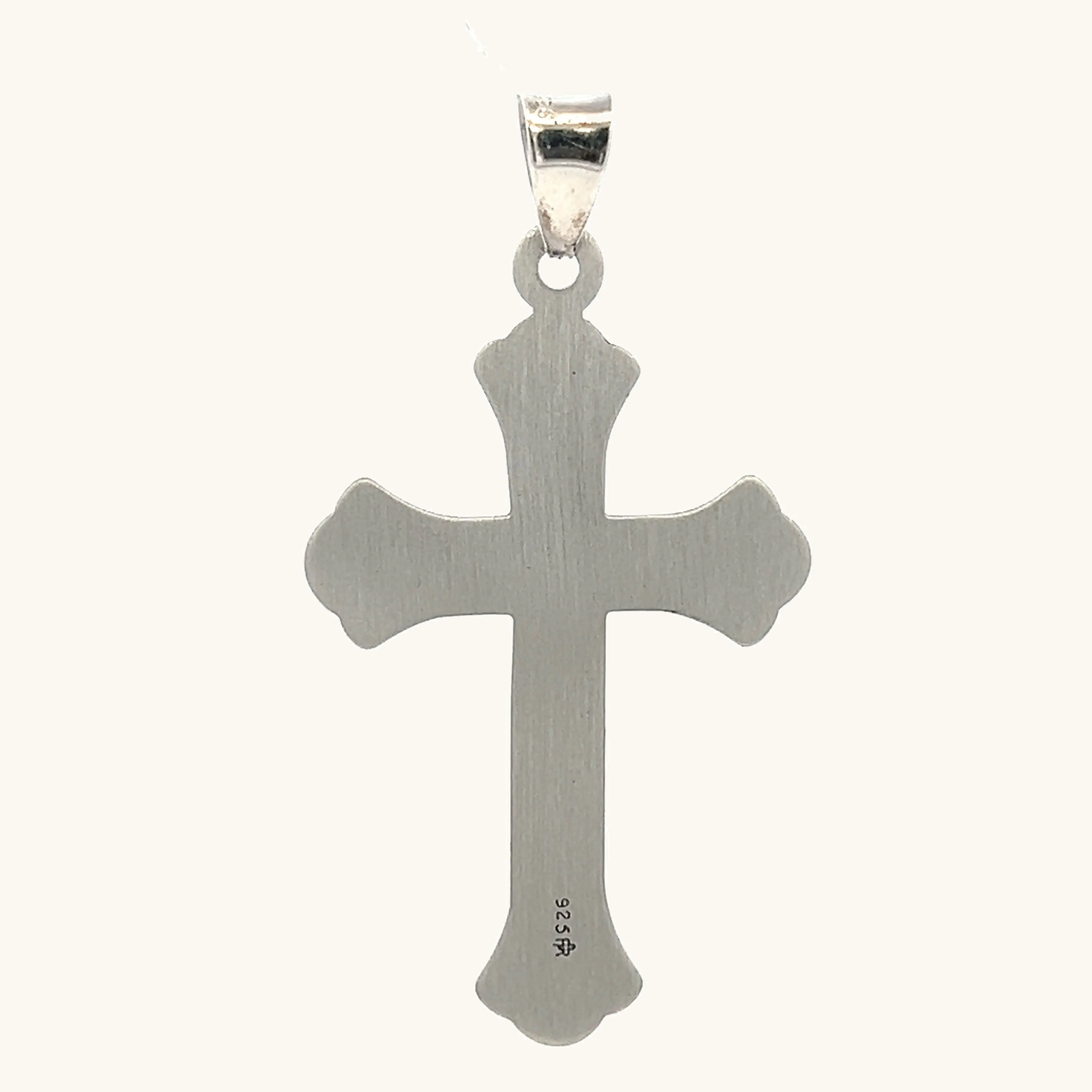 STERLING SILVER DESIGN CROSS PENDANT