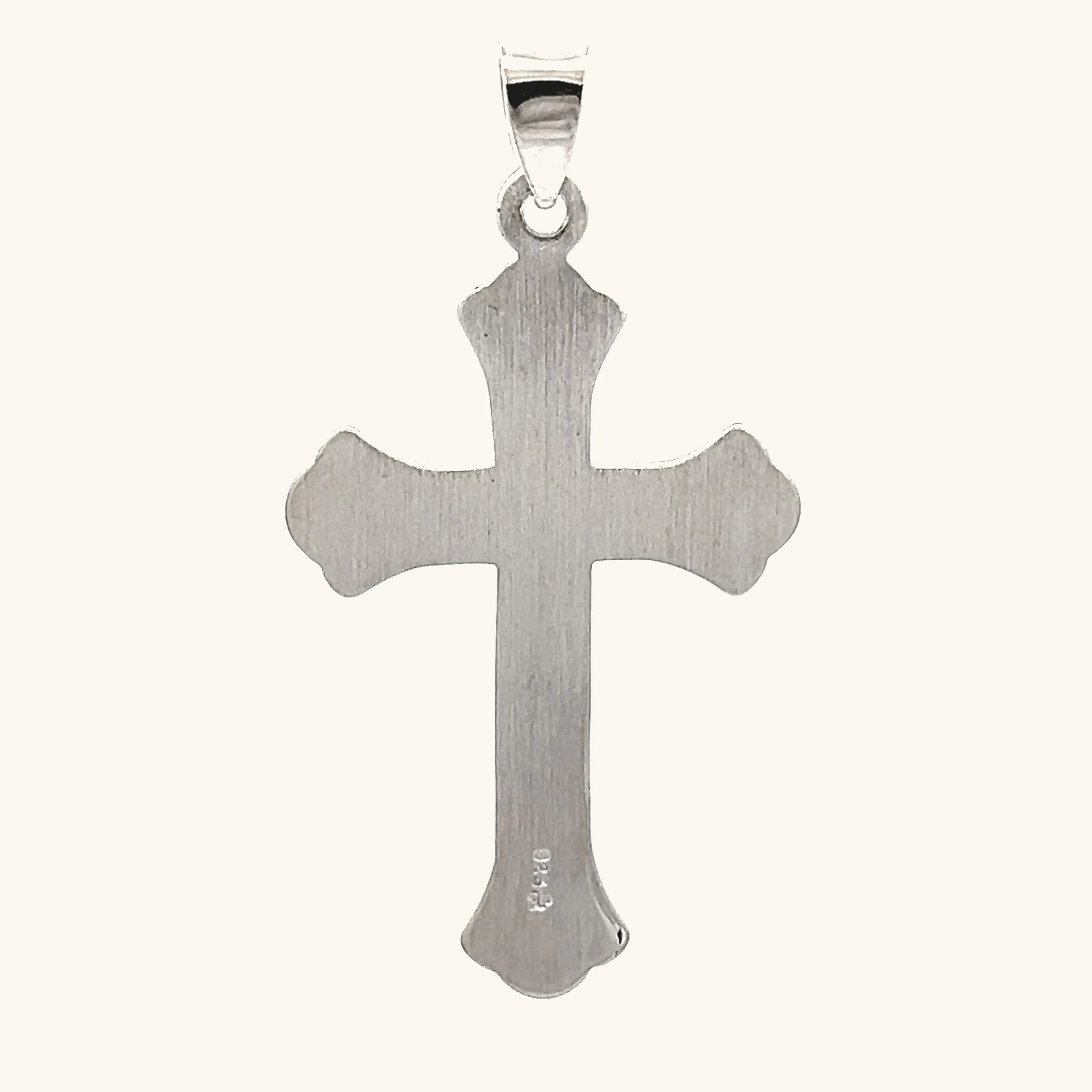 STERLING SILVER DESIGN CROSS PENDANT