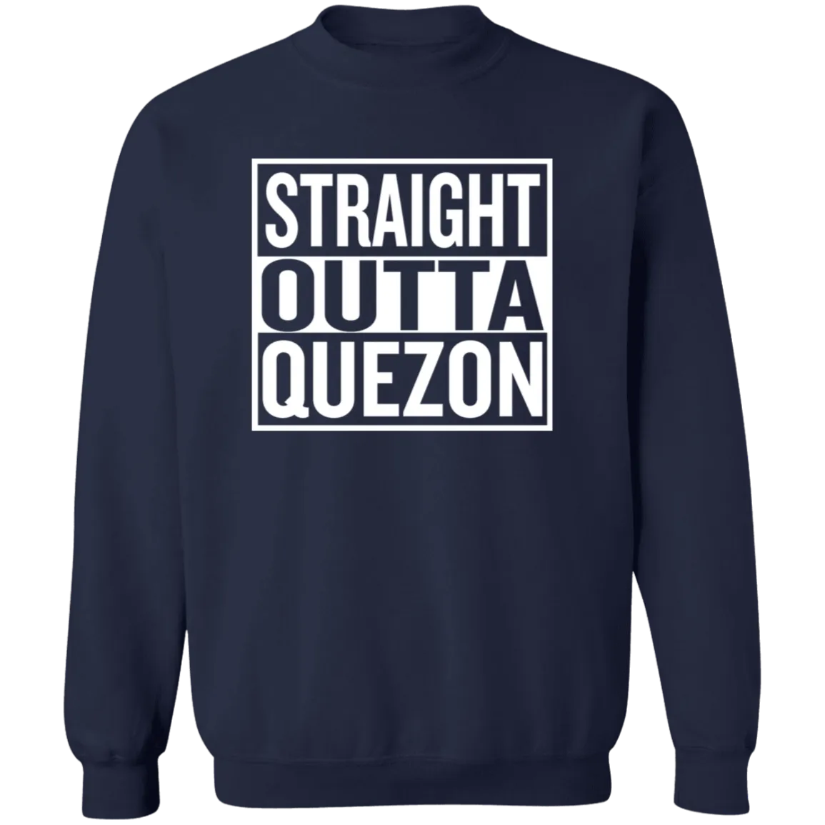 Straight Outta Quezon Unisex Crewneck Pullover Sweatshirt
