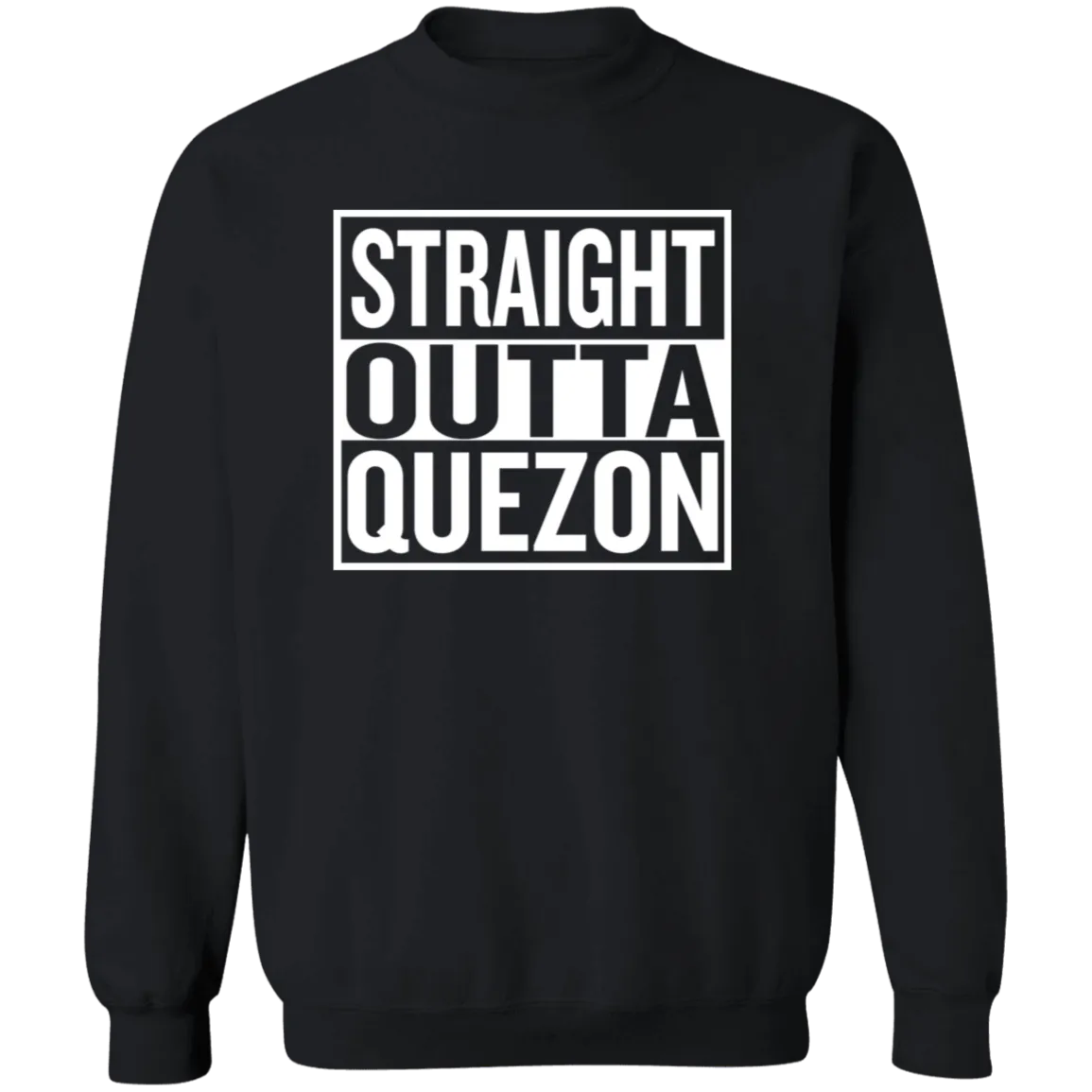 Straight Outta Quezon Unisex Crewneck Pullover Sweatshirt